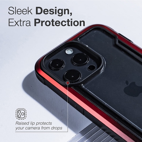 Raptic Apple iPhone 13 Pro Shield Serisi Klf (MIL-STD-810G)-Red