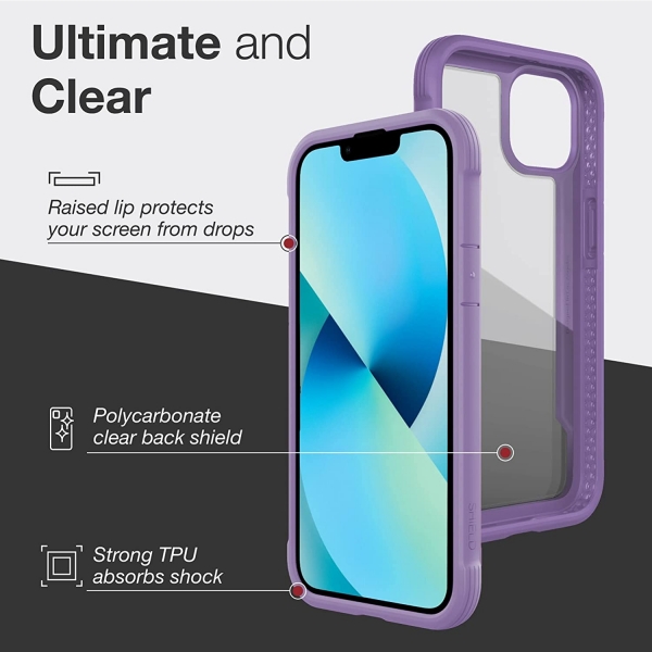 Raptic Apple iPhone 13 Shield Serisi Klf (MIL-STD-810G)-Purple