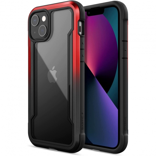 Raptic Apple iPhone 13 Shield Serisi Klf (MIL-STD-810G)-Red Gradient