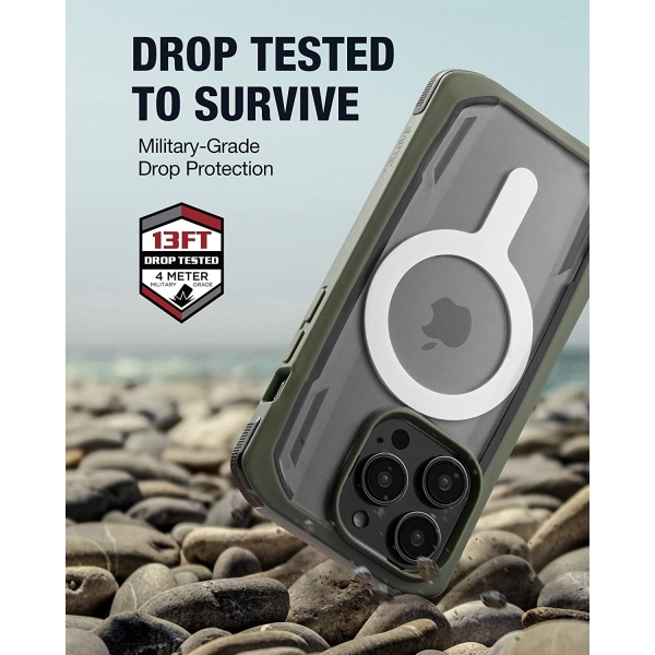 Raptic Secure Serisi iPhone 14 Pro Max Klf (MIL-STD-810G)-Marine Blue