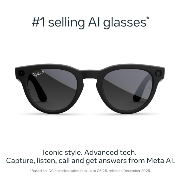 Ray-Ban Meta Headliner Ak�ll� G�zl�k (Gen 2, HBF)-Matte Black/Polarized Gradyan Grafit