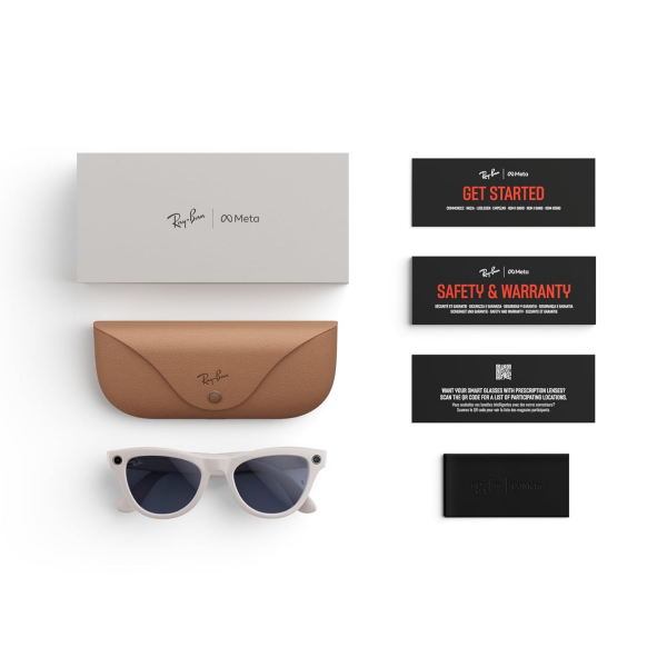 Ray-Ban Meta Skyler Ak�ll� G�zl�k (Gen2)-Parlak Siyah/�effaf Lensler