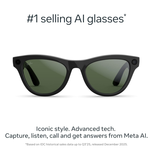 Ray-Ban Meta Skyler Gen2 Ak�ll� G�zl�k-Parlak Siyah/Transitions Grafit Ye�il Lensler