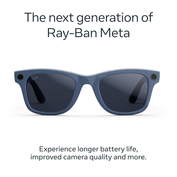 Ray-Ban Meta Wayfarer Gen2 Ak�ll� G�zl�k (Standart)-Parlak Kozmik Mavi/Transitions Safir Lensler