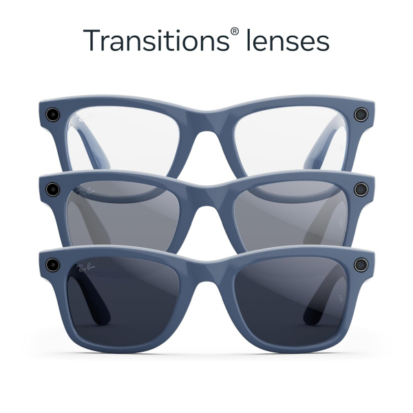 Ray-Ban Meta Wayfarer Gen2 Ak�ll� G�zl�k (Standart)-Parlak Kozmik Mavi/Transitions Safir Lensler