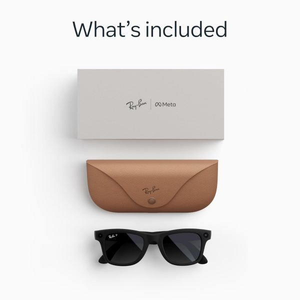 Ray-Ban Meta Wayfarer Ak�ll� G�zl�k (Gen2, Large)-Mat Siyah/�effaf Lensler