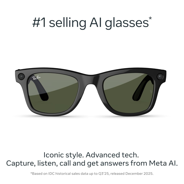 Ray-Ban Meta Wayfarer Ak�ll� G�zl�k (Gen 2, Standart)-Shiny Black/Green