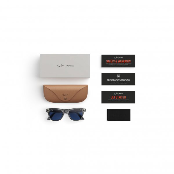 Ray-Ban Meta Wayfarer Ak�ll� G�zl�k (Shiny Grey, Large)