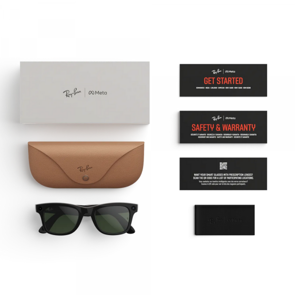 Ray-Ban Meta Wayfarer Ak�ll� G�zl�k (Gen2, Large)-Parlak Siyah/Transitions Grafit Ye�il Lensler