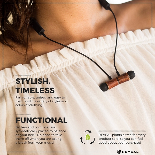 Reveal Wood Bluetooth Manyetik Kulak i Kulaklk-Wood