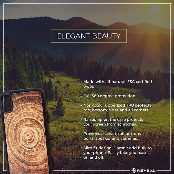 Reveal iPhone X Ahap Klf-Tree Ring Wood