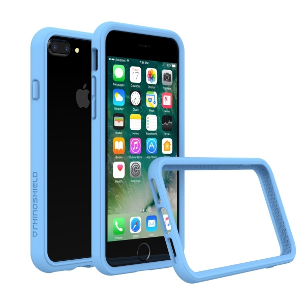 RhinoShield Apple iPhone 7 Plus CrashGuard Bumper Klf (MIL-STD 810G)-Baby Blue
