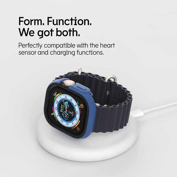 RhinoShield Apple Watch Ultra/2.Nesil Koruyucu Bumper Klf (49mm)-Cobalt Blue