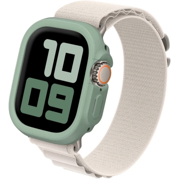 RhinoShield Apple Watch Ultra/2.Nesil Koruyucu Bumper Klf (49mm)-Sage Green