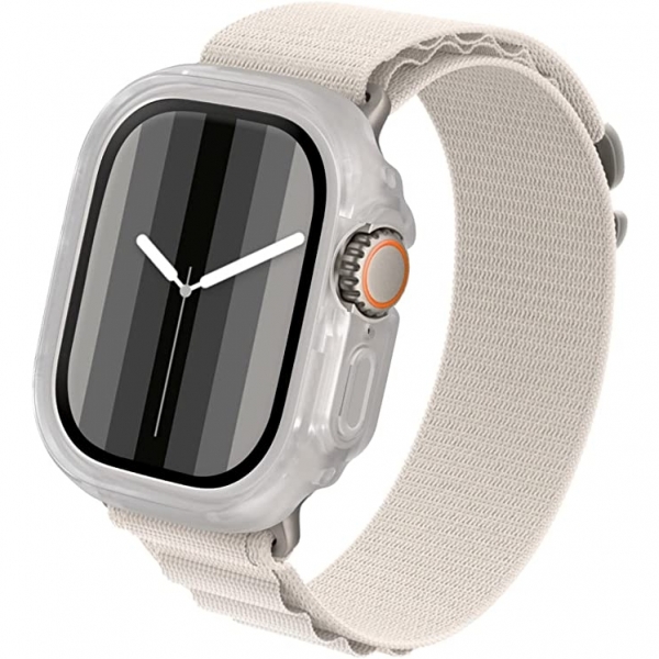 RhinoShield Apple Watch Ultra/2.Nesil Koruyucu Bumper Klf (49mm)-Transparent