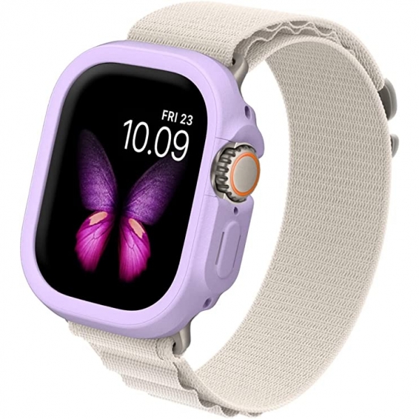RhinoShield Apple Watch Ultra/2.Nesil Koruyucu Bumper Klf (49mm)-Violet