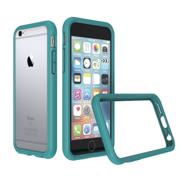 RhinoShield Apple iPhone 6S Plus/6 Plus CrashGuard Bumper Klf (MIL-STD-810G)-Teal Blue