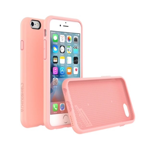 RhinoShield Apple iPhone 6S Plus Ultra nce Kapak Klf (MIL-STD-810G)-Peach Pink