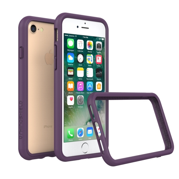 RhinoShield Apple iPhone 7 CrashGuard Bumper Klf (MIL-STD 810G)-Purple