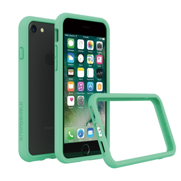 RhinoShield Apple iPhone 7 CrashGuard Bumper Klf (MIL-STD 810G)-Mint Green