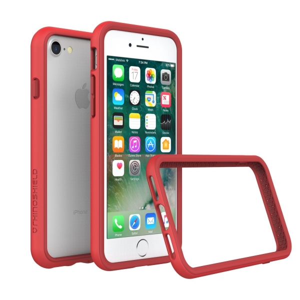 RhinoShield Apple iPhone 7 CrashGuard Bumper Klf (MIL-STD 810G)-Red