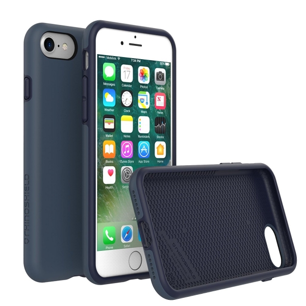 RhinoShield Apple iPhone 7 Ultra nce Kapak Klf (MIL-STD-810G)-Dark Blue