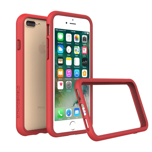 RhinoShield Apple iPhone 7 Plus CrashGuard Bumper Klf (MIL-STD-810G)-Red