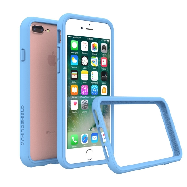 RhinoShield Apple iPhone 7 Plus CrashGuard Bumper Klf (MIL-STD-810G)-Baby Blue