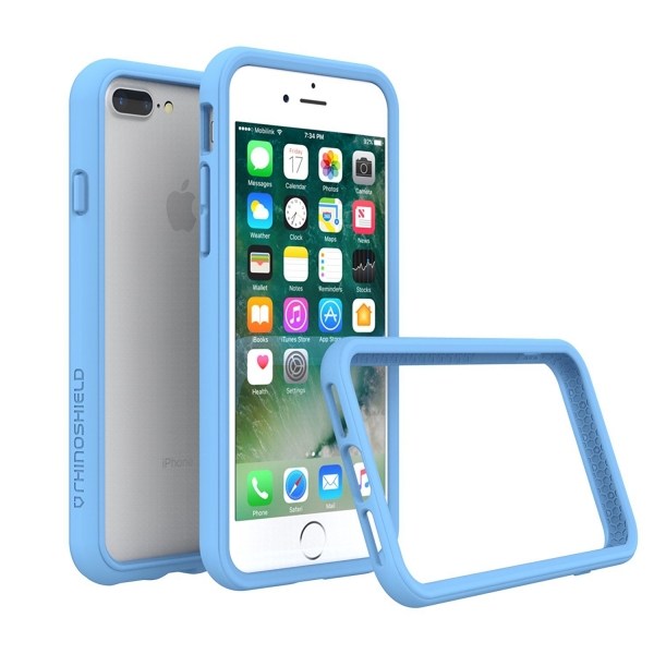 RhinoShield Apple iPhone 7 Plus CrashGuard Bumper Klf (MIL-STD-810G)-Baby Blue