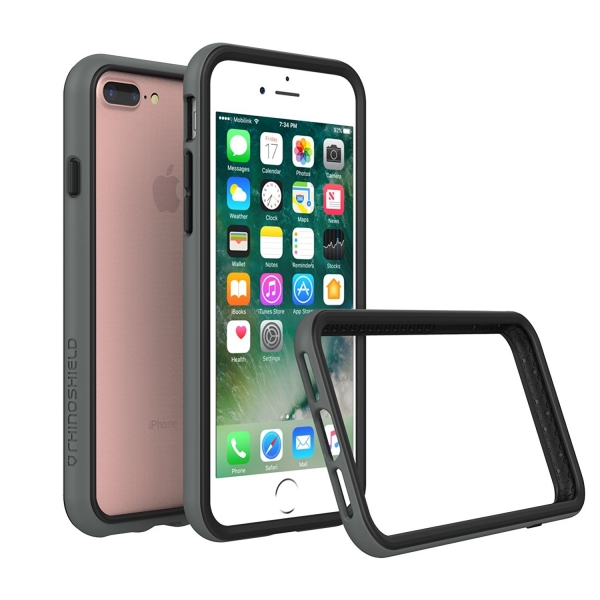 RhinoShield Apple iPhone 7 Plus CrashGuard Bumper Klf (MIL-STD-810G)-Dark Gray