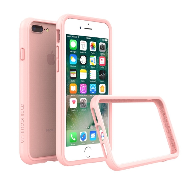 RhinoShield Apple iPhone 7 Plus CrashGuard Bumper Klf (MIL-STD-810G)-Shell Pink