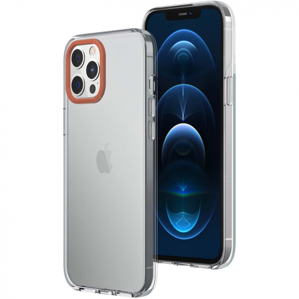 RhinoShield Clear Serisi iPhone 12 Pro Max Klf (MIL-STD-810G)-Orange