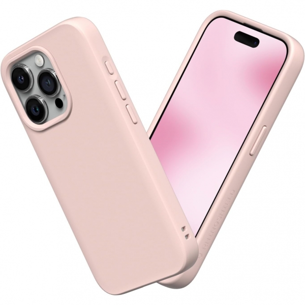 RhinoShield SolidSuit Serisi Apple iPhone 15 Pro Klf (MIL-STD-810G)-Blush Pink