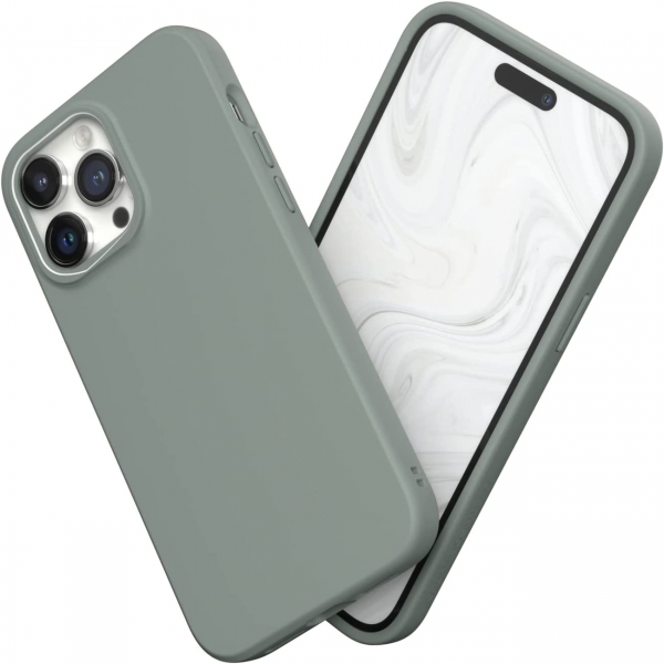 RhinoShield SolidSuit Serisi iPhone 14 Pro Max Klf (MIL-STD-810G)-Sage Green