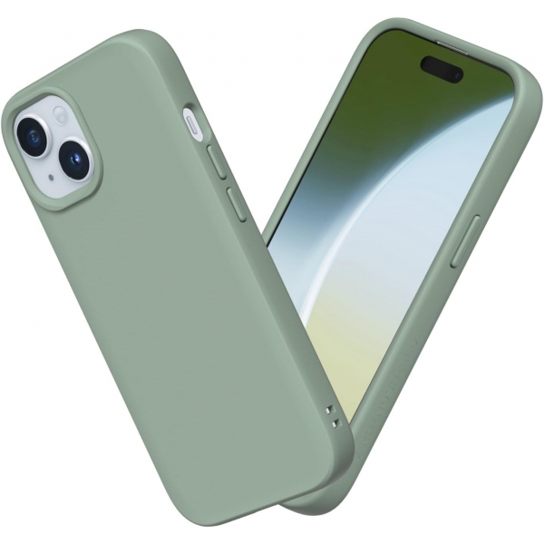 RhinoShield SolidSuit Serisi Apple iPhone 15 Plus Klf (MIL-STD-810G)-Sage Green