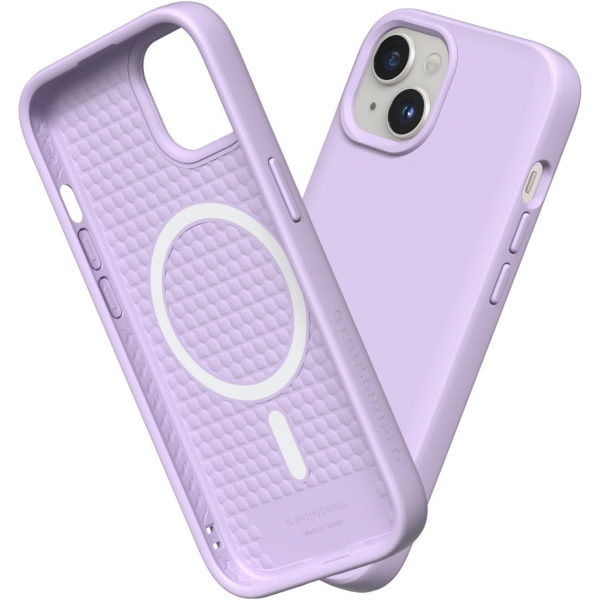 RhinoShield SolidSuit Serisi Apple iPhone 15 MagSafe Uyumlu Klf (MIL-STD-810G)-Violet