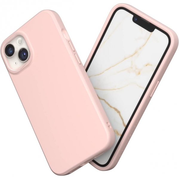 RhinoShield SolidSuit Serisi iPhone 14 Plus Klf (MIL-STD-810G)-Blush Pink