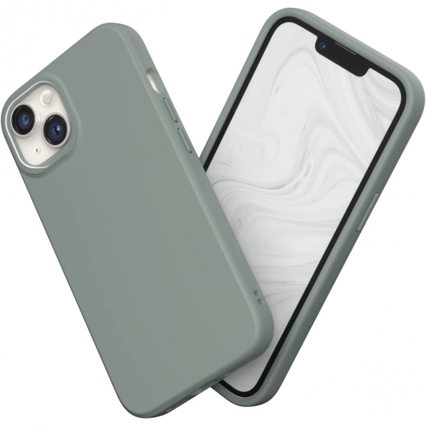 RhinoShield SolidSuit Serisi iPhone 14 Plus Klf (MIL-STD-810G)-Sage Green