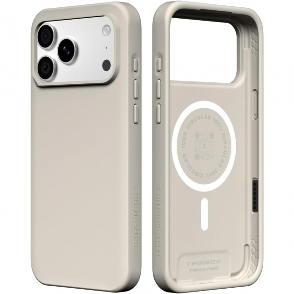 RhinoShield SolidX iPhone 18 Pro Max MagSaf K�l�f-Shell Beige