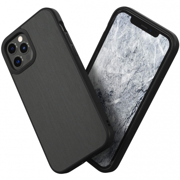 RhinoShield iPhone 12 Pro Max SolidSuit Klf (MIL-STD-810G)-Brushed Steel
