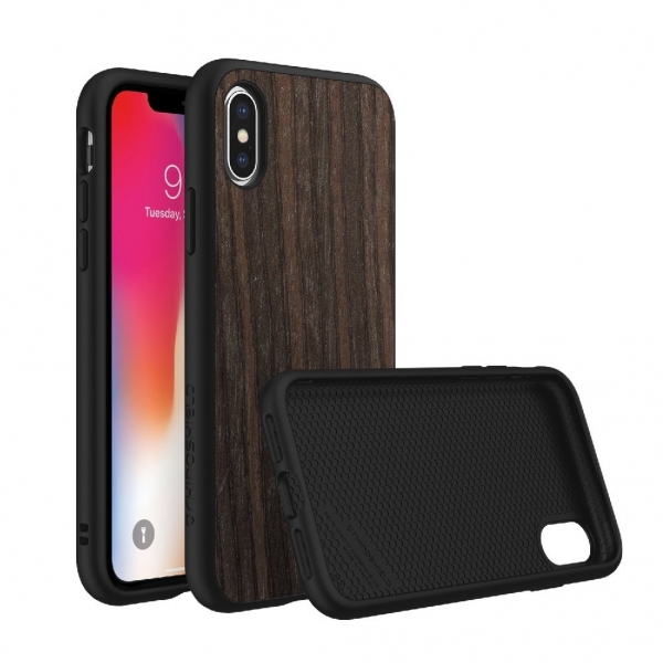 RhinoShield iPhone X SolidSuit Klf (MIL-STD-810G)-Dark Oak