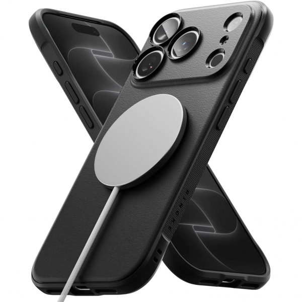 Rin Gke Onyx iPhone 18 Pro Max Manyetik K�l�f-Black