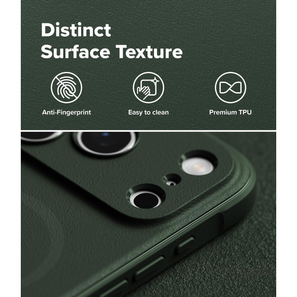 Rin Gke Onyx iPhone 18 Pro Max Manyetik K�l�f-Dark Green
