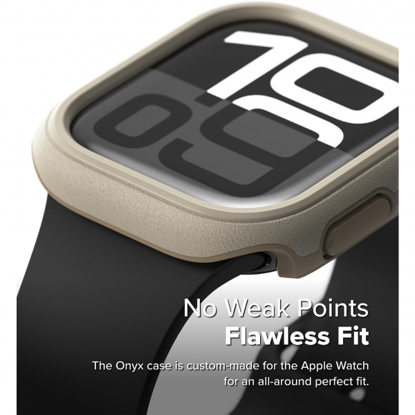 Rin gke Apple Watch 10 46mm Onyx Bumper Klf-Gray Sand 