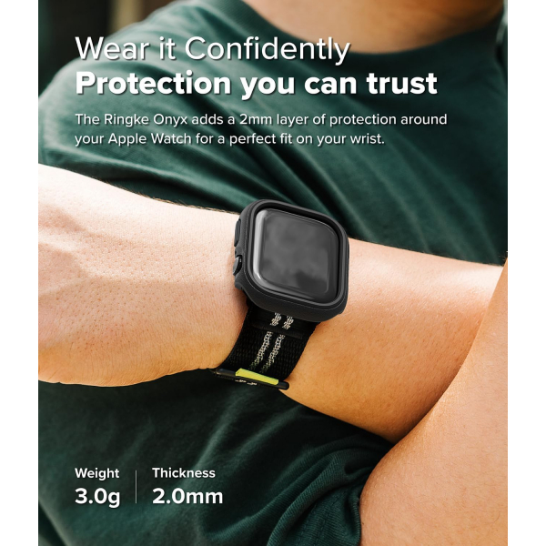 Rin gke Apple Watch 10 46mm Onyx Bumper Klf-Black 