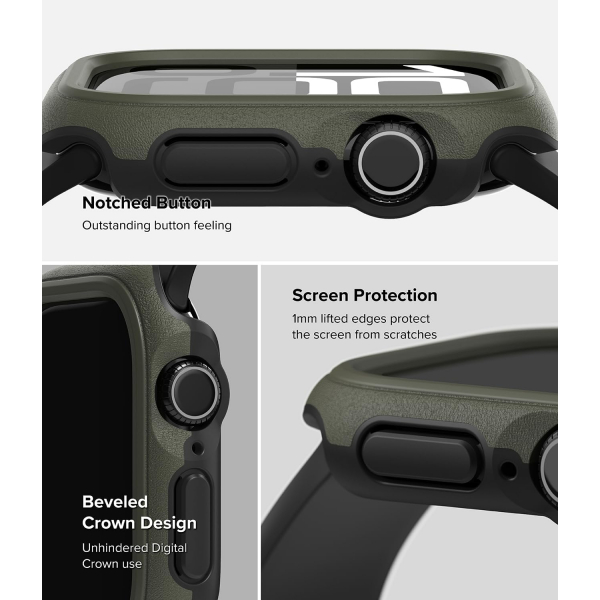 Rin gke Apple Watch 10 46mm Onyx Bumper Klf-Dark Green 