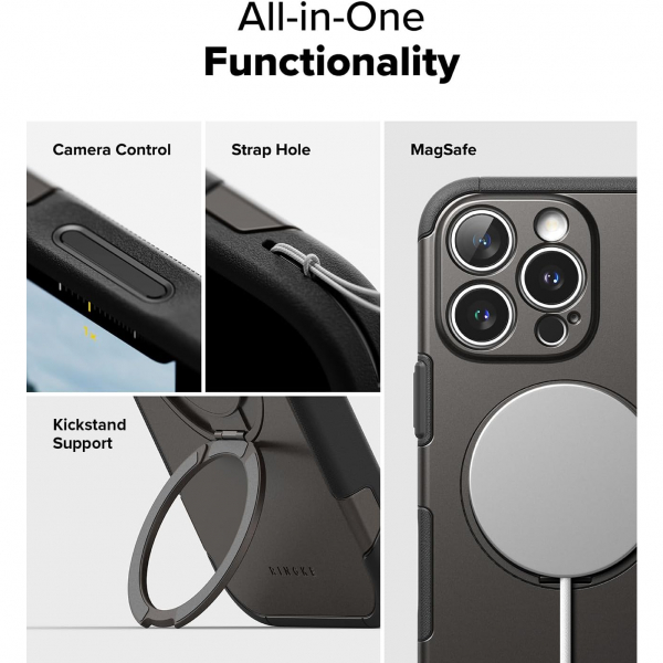 Rin gke iPhone 16 Pro Max Alles Klf-Gunmetal