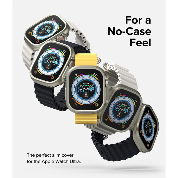 Rin gke Apple Watch Ultra/2.Nesil 49mm Bumper Klf-Clear Titanium Gray