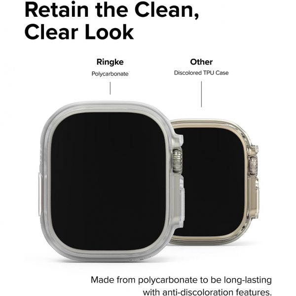 Rin gke Apple Watch Ultra/2.Nesil 49mm Bumper Klf-Clear