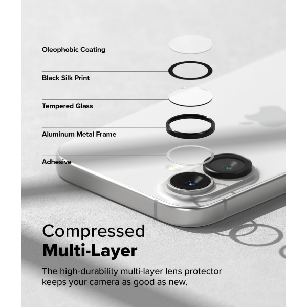 Rin gke iPhone 16/Plus Kamera Lens Koruyucu(2Adet)